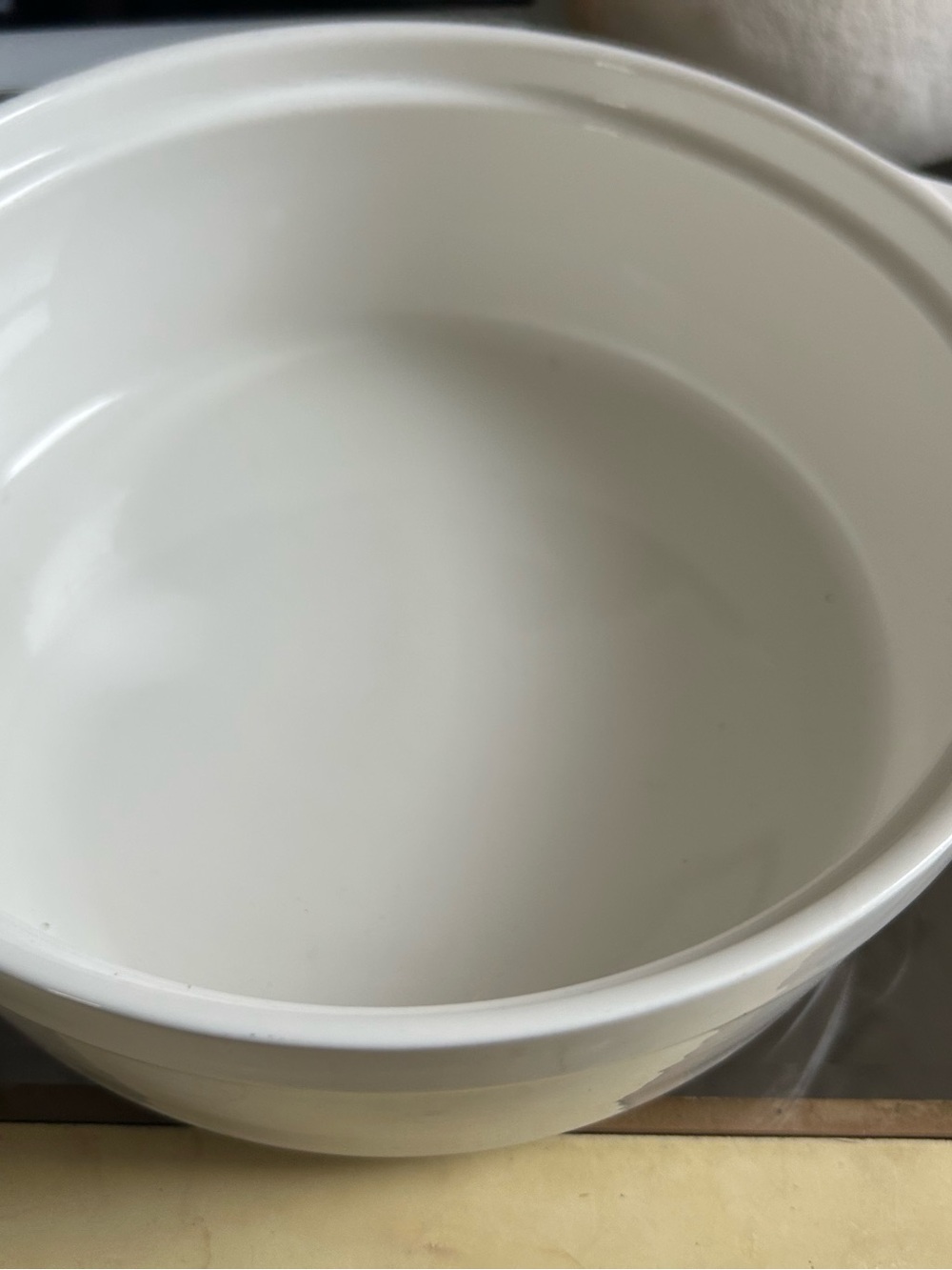 10" White Ceramic Serving Bowl